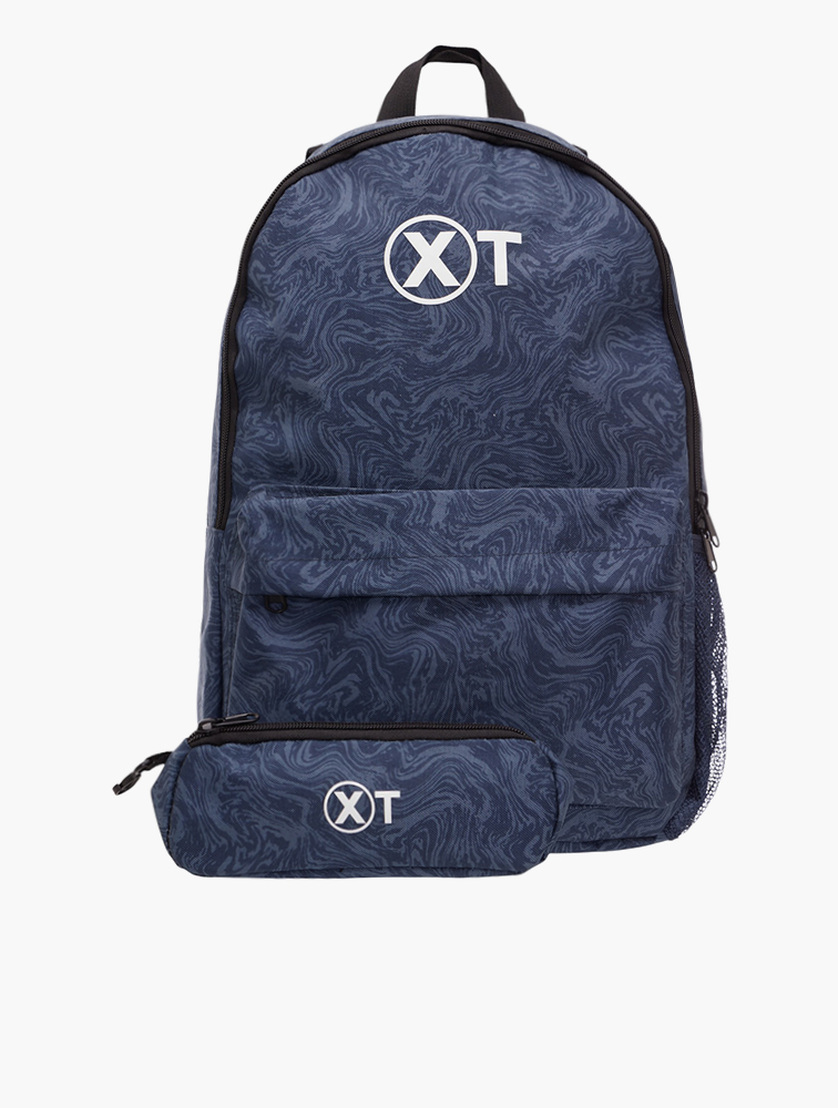 バッグ navy co MyRunway | Shop XT Navy Blue Dual Zip Backpack for Kids from